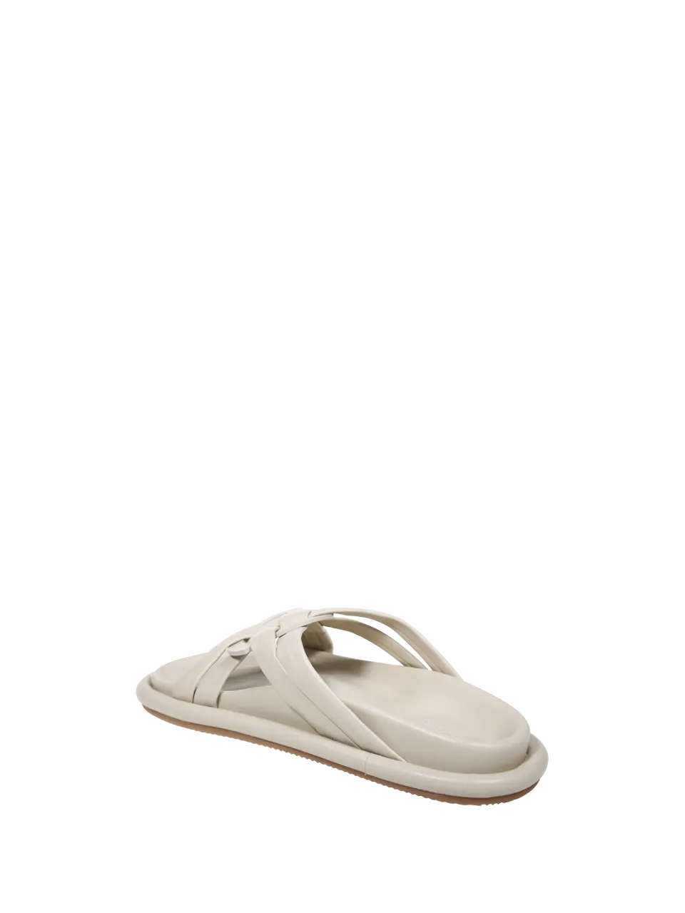 WOMAN MONCLER BEIGE REAL LEATHER BELL SOFT SANDAL