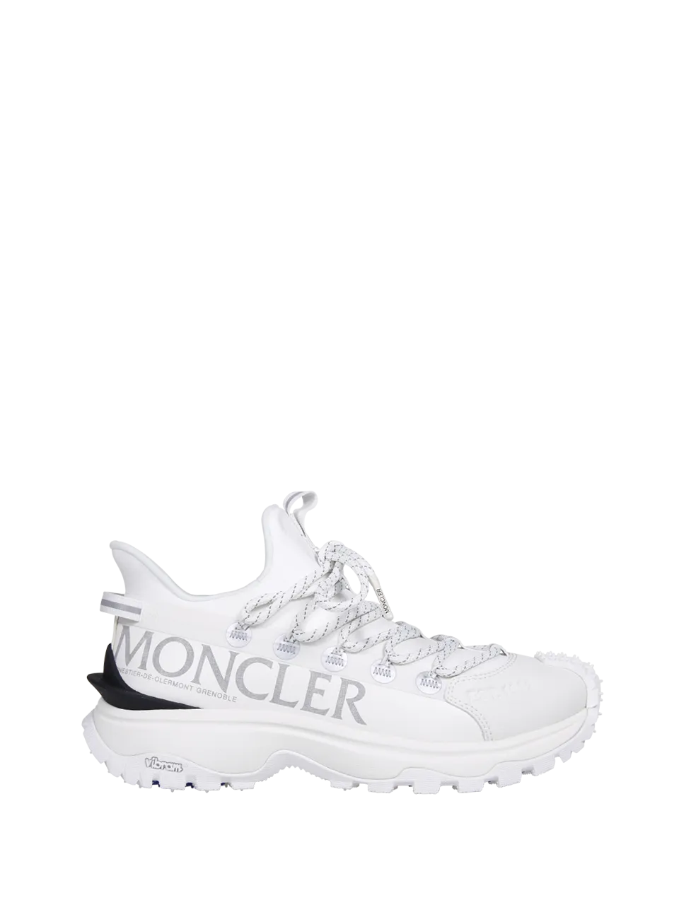WOMAN MONCLER WHITE FABRIC TRAILGRIP LITE2 LOW TOP SNEAKERS