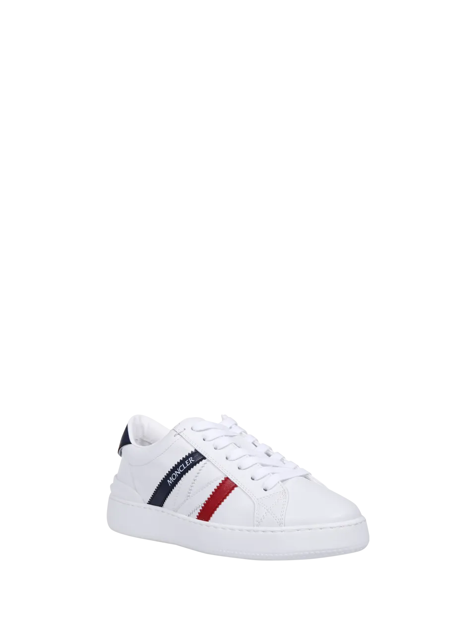 WOMAN MONCLER WHITE RUBBER MONACO M LOW TOP SNEAKER