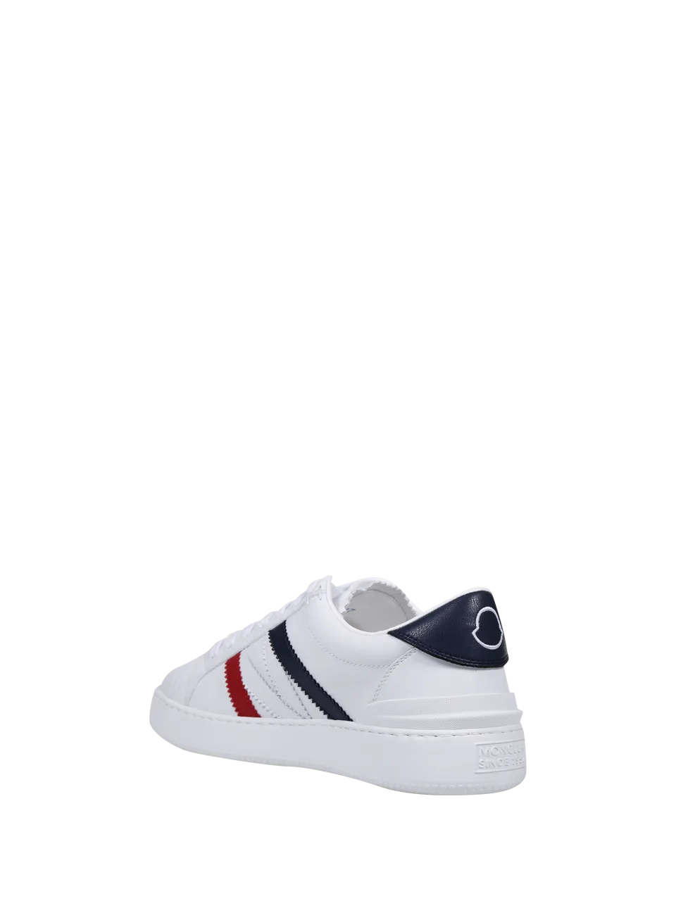 WOMAN MONCLER WHITE RUBBER MONACO M LOW TOP SNEAKER