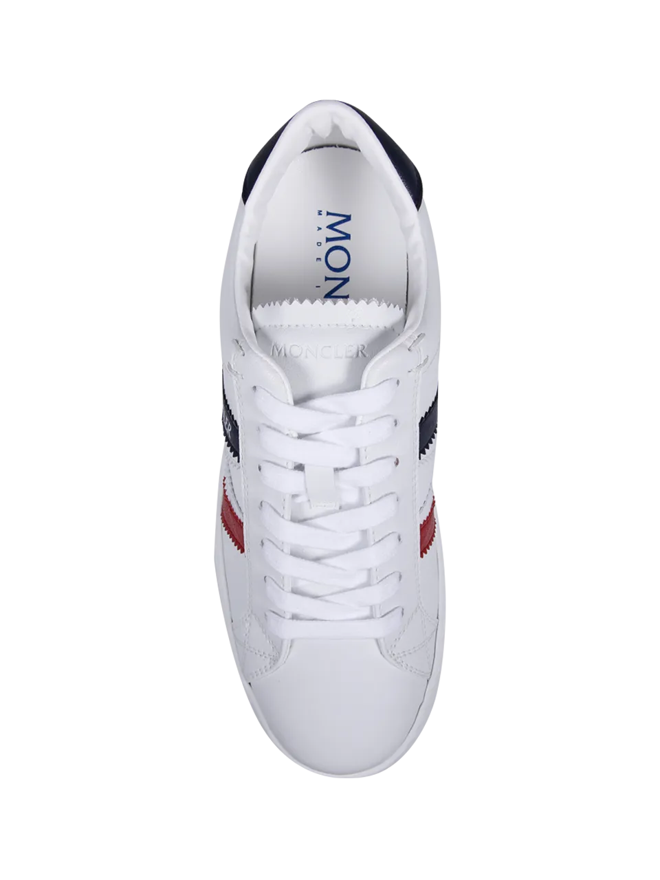 WOMAN MONCLER WHITE RUBBER MONACO M LOW TOP SNEAKER